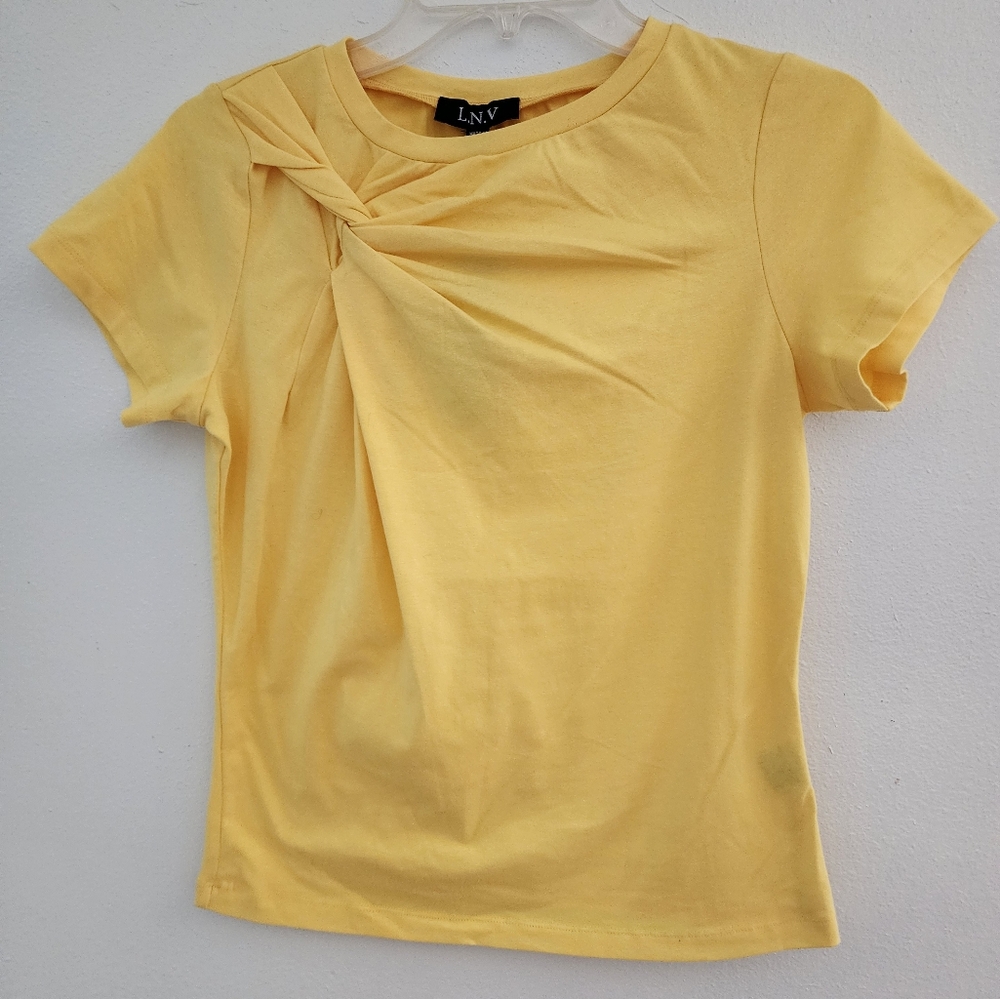 Yellow Short Sleeve Top
